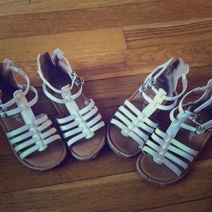 Twin Girls Sandals, GUC, a few scuff marks
